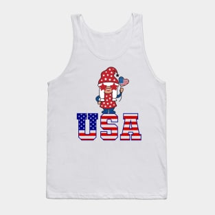 4th of july independent gnome Tank Top